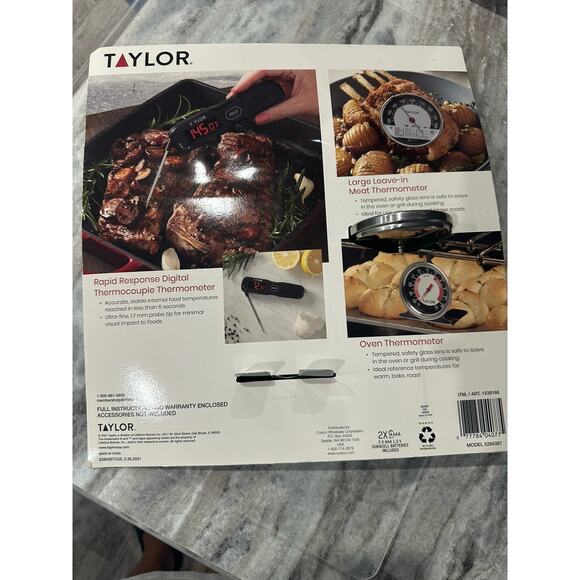 NIB Taylor 3 Piece Kitchen Thermometer Set - Picture 2 of 2